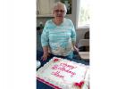 Ellen Burslie with her birthday cake honoring her 89th year.