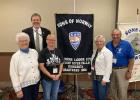 The Dist. 1 Sons of Norway convention in Willmar, MN. (where the award was presented)   Pictured are Delegates Faye Auchenpaugh and Tracie Peterson, Dist. 1 Pres. Mark Haugen, and Jan & Jim Strandlie on the right.

