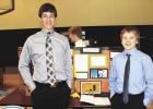 Brandon Quern and Ethan Dorman and Brandon Quern took first place with the Science project “Keep Climbing.