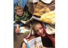 William Klawitter and Hudson Smeby read last Friday as Win-E-Mac school took part in ReadQuest.